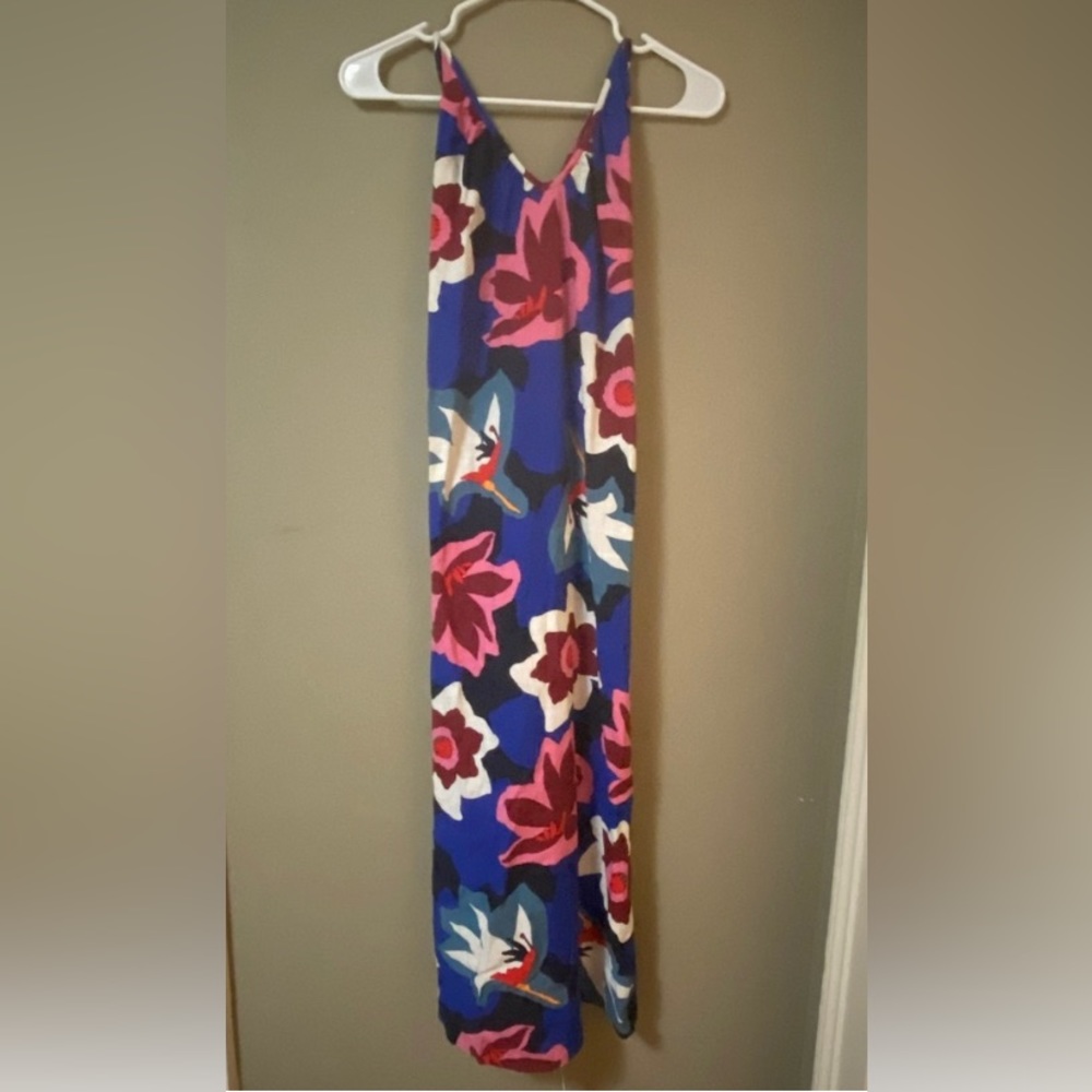 Cupshe Crystal Beach V-neck Floral Backless Slip Dress Medium NWT